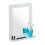 White wall mirror with shelf 1