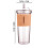 Acrylic Tumbler 16oz Double Wall Heat-Resistant with 3