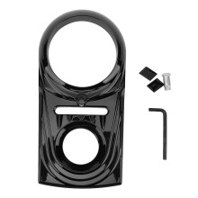 Dashpanelinnsatsdeksel Tilpasset deksel Premium ABS-materiale Krom Sort Enkel montering For Harley Davidson Dyna FXSTC FXSTS Softail FLSTN