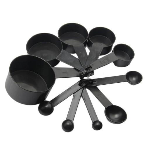 Plastmåttskedar och -koppar, set, 10 st 1