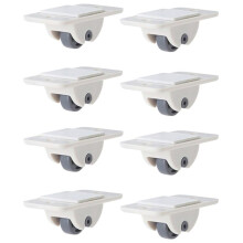 8 Pcs Self Adhesive Casters Wheels for Storage Box Trash Can Single Direction Non-Swivel Casters No Drilling