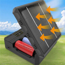 3X 18650 Charger Solar Lithium Battery Charger Type-C Four-Slot Multi-Function Outdoor Charger