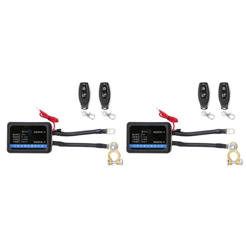 2X Remote Battery Disconnect  12V 260A Kill  Automatic Power Off Prevent Battery Drain with Remote,C
