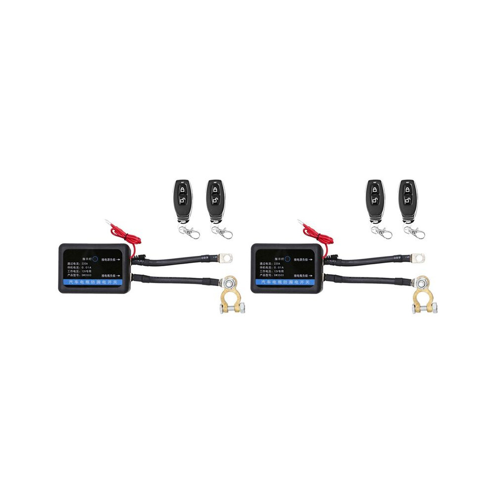 2X Remote Battery Disconnect 12V 260A Kill Automatic Power Off Prevent Battery Drain With Remote,C 4713751614629