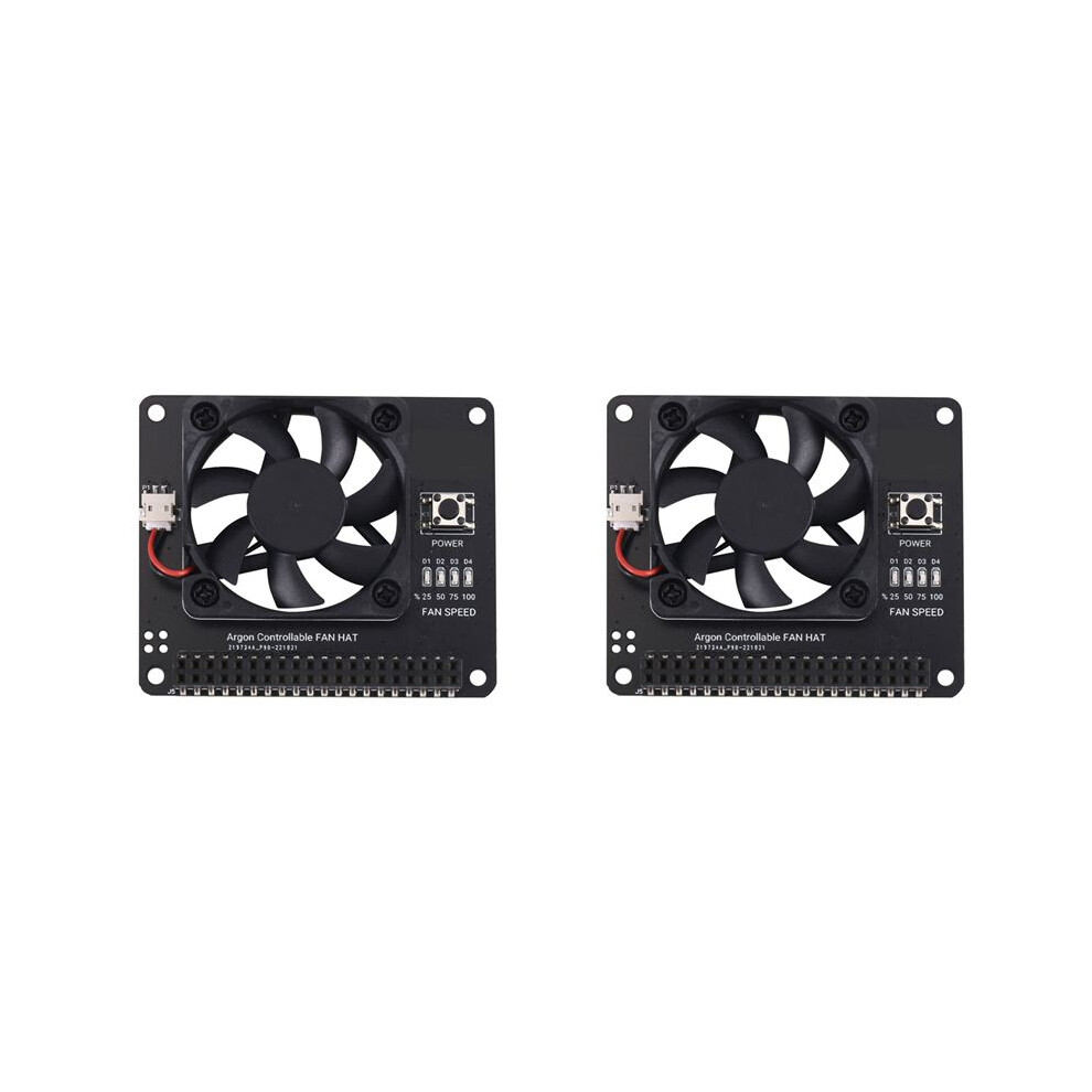 2X Argon Fan Hat For Raspberry Pi 4B 3B+ 3B Pwm Software Control Fan Function Power Button For Argon Neo Case For Pi 4 4712705064756