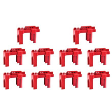 10X Valve Locking, Adjustable Valve Locking Device, Small, for 1/2Inch-2-1/2Inch Outer Pipe Diameter, Red
