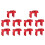 10X  Valve Locking, Adjustable  Valve Locking Device, Small, for 1/2Inch-2-1/2Inch Outer Pipe Diameter, Red 1