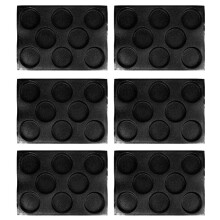 6X 8 Holes Hamburger Bun Pans for Baking Mesh Silicone Bread Pans for Baking Non Stick Perforated Baking Molds