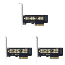 3X M.2 NVME SSD NGFF to PCIE 3.0 X4 Adapter PCIE M2 Riser Card Adapter Support 2230 2242 2260 2280 Size NVMe M.2 SSD