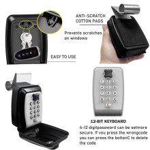 3X Car Window Lock Box, Car Key Lock Box, Car Window Punch Button Lock Box, Car Window Key Safe, for Carpooling, Turo