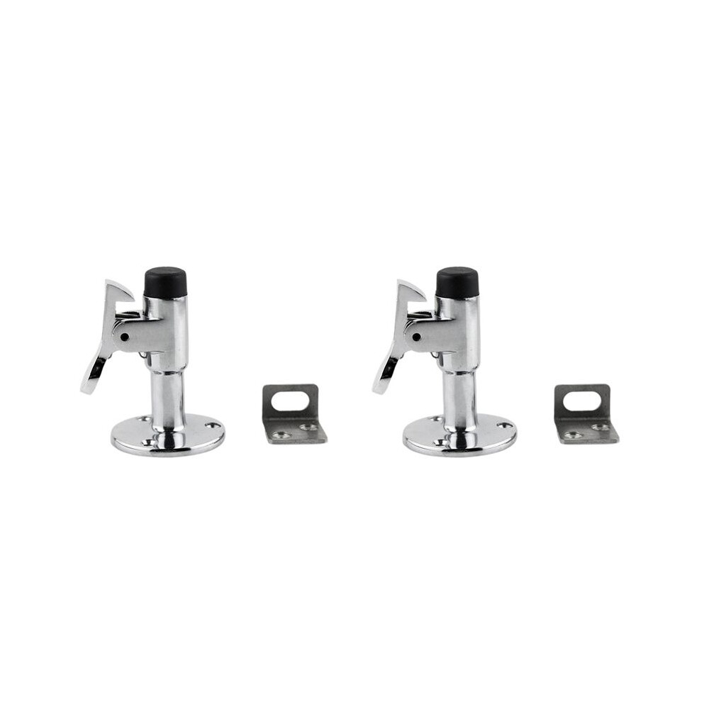 2Pcs 7Cm Heavy Duty Doorstop With Hook & Rubber Tip Boat Floor Knob Yacht Rv Motorhome Spring Marine 4713209793470