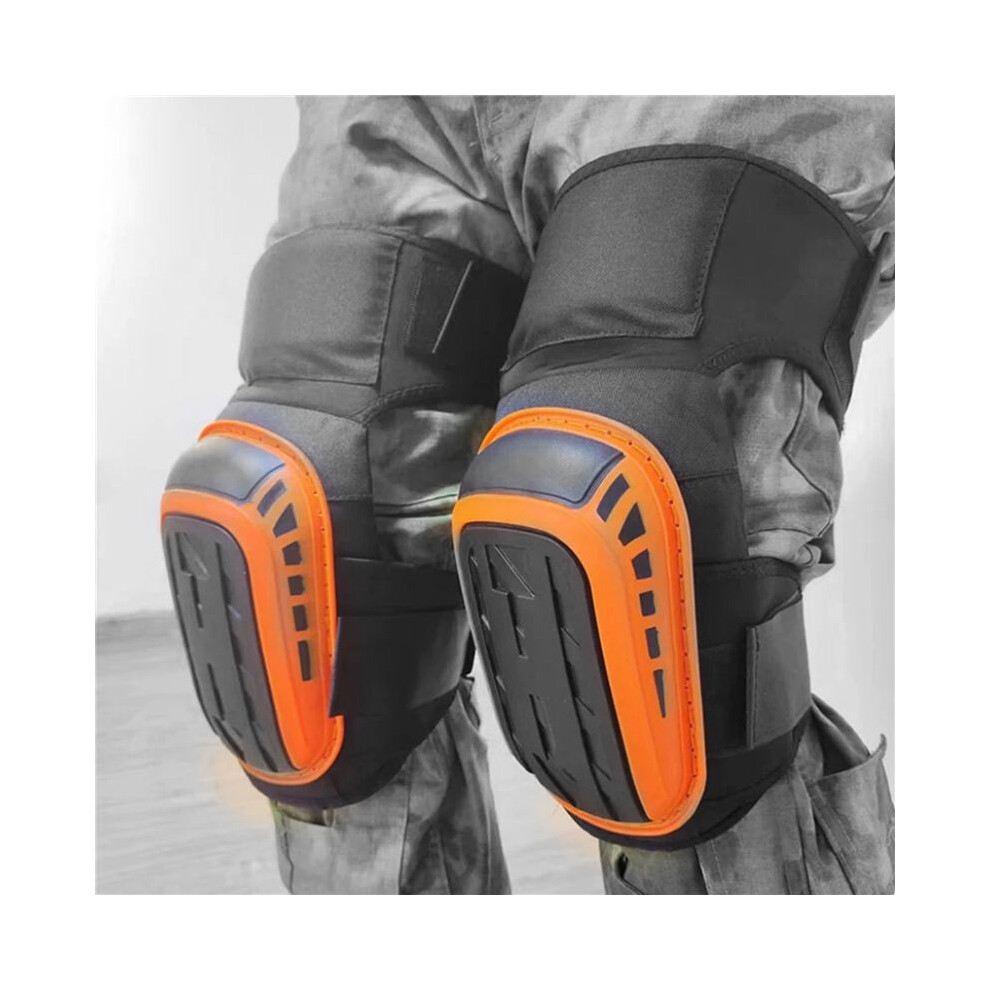 4Pcs Knee Pad For Work-Heavy Duty Support Kneepads With Anti-Slip Straps For Construction Flooring Gardening Orange 4712152290951