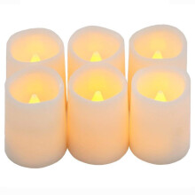 Elegância atemporal: velas sem chama de cera verdadeira, alimentadas por bateria, com controle remoto e bateria de longa duração, para uma