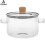 Ribbed Glass Stew Pot with Lid, 1350ml 2