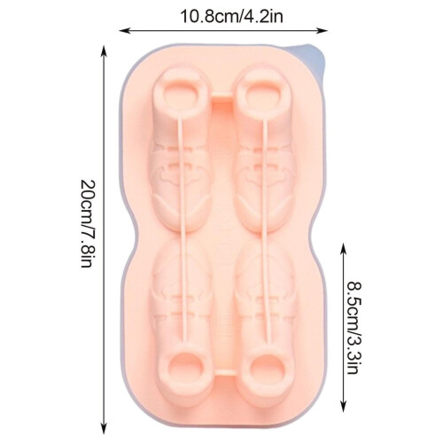 Forma de gelo XIUH em silicone de qualidade alimentar rosa 2