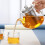 Clear Glass Tea Kettle with Strainer 400ml 3