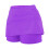 Women's Purple Solid Mid-Waist Skorts with Pockets L 4