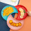 Maanvormig blad snackbord PP1 stuk 4