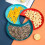 Maanvormig blad snackbord PP1 stuk 5