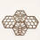 Wooden Hex Coaster Set Honeycomb Design 6 pcs 4