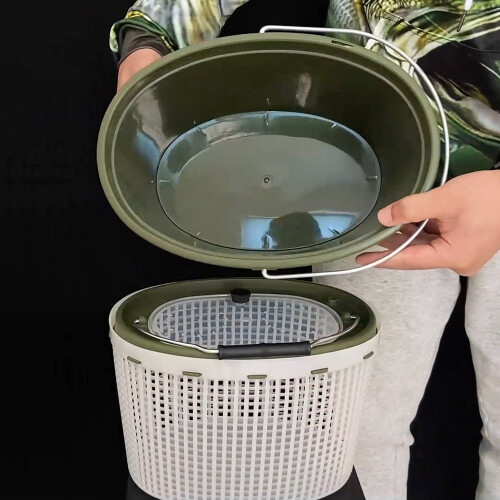Buicéad baoite éisc le láimhseáilBosca éisc 2-in-1 1
