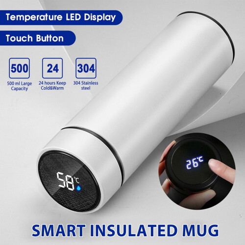 Thermos intelligente con display LCD e termometro da 500 ml 1