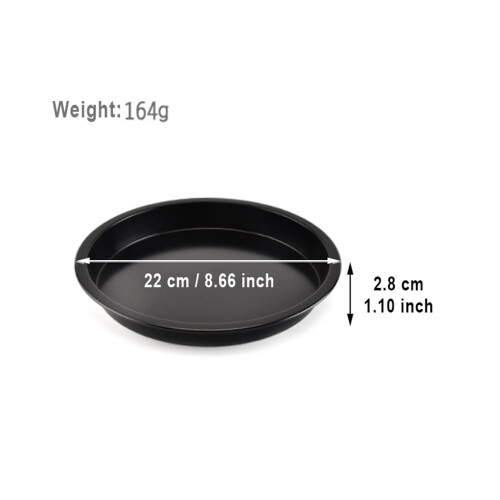 8-inch geperforeerde pizzapan van koolstofstaal 2