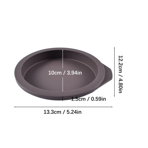 Moule à biscuits rond en silicone noir, type mini hamburger. 2