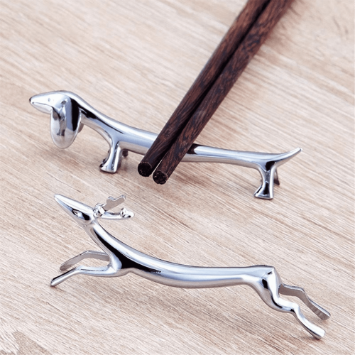 Metalen eetstokjeshouder set – Teckel & Hert design 1