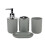 Ensemble d'accessoires de salle de bain, avec brosse à-Gris 1