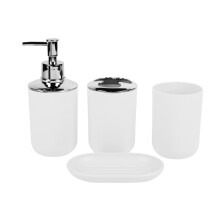 Organisateurs de comptoir de salle de bain en plastique,-Blanc
