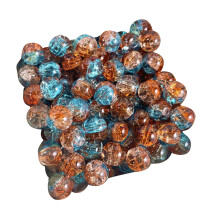 Perles en verre transparent, 50 pièces, pour colliers,-B