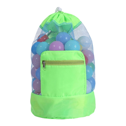 Wiederverwendbare Netz-Strandtasche mit-Grünblaues Netz