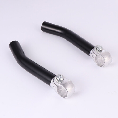 Cykelstyr i metal, sort, 16,5 cm