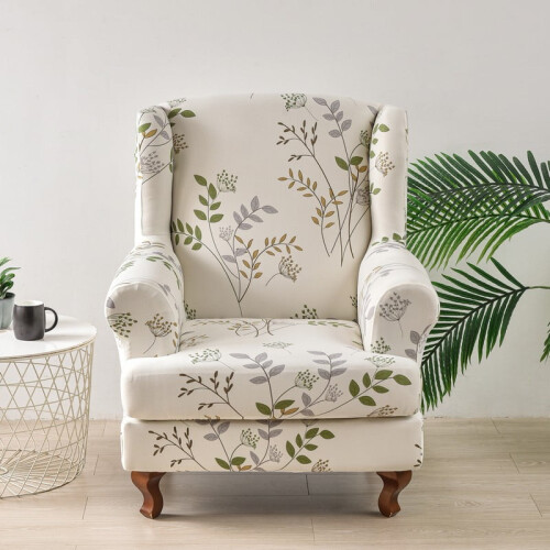 Sesselbezug mit Blumenmuster – Stretch-Polyester & Elasthan