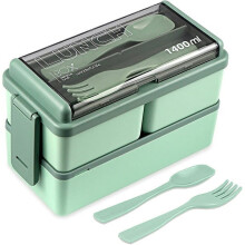 Stapelbare, auslaufsichere Bento-Box für Erwachsene, 1,4 l