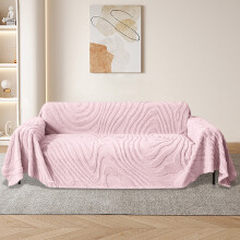 Polyester Sofa Blanket Full Cover 70.8" x 35.4" Beige Blue