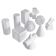 Conjunto de 10 peças de esculturas geométricas 3D em resina