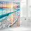 Κουρτίνα ντους Ocean Beach Wave Sunrise 70x70 ίντσες μπλε 1