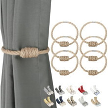 Fermacravatte magnetiche in juta per tende – Confezione da 4, 44,5 cm