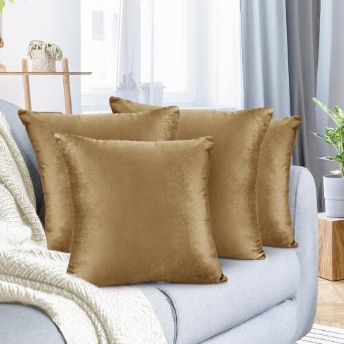 Fodere per cuscini decorativi in microfibra, confezione da 4