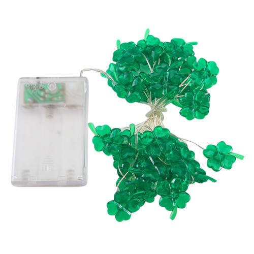 St. Patrick's Day Lichterkette, 2 m, vierblättriges Kleeblatt, LED 1