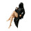 Mysterious Statue Black Robe Mask Resin Decoration Home-A 1