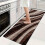 (40cmX60cm(15.7inX23.62in)) Mat, Brown Line Pattern Slip-Resistant Corridor Balcony Polyester Mat, Thickened, 4
