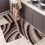(40cmX60cm(15.7inX23.62in)) Mat, Brown Line Pattern Slip-Resistant Corridor Balcony Polyester Mat, Thickened, 5