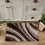 (40cmX60cm(15.7inX23.62in)) Mat, Brown Line Pattern Slip-Resistant Corridor Balcony Polyester Mat, Thickened, 8