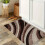 (40cmX60cm(15.7inX23.62in)) Mat, Brown Line Pattern Slip-Resistant Corridor Balcony Polyester Mat, Thickened, 10