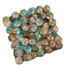 50Pcs Multicolored Round Beads Clear Sparkling Glass Beads-A
