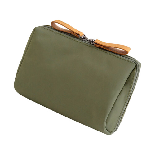 Multiple Layer Travel Makeup Bag Water Resistant-Army Green