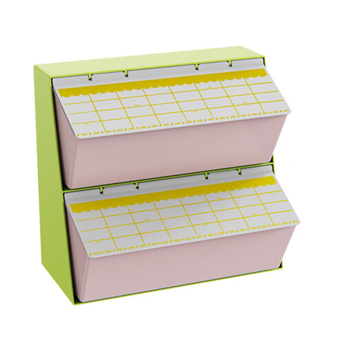 Multi Compartment Drawer Organiser For Coffee-Peach Demon Green